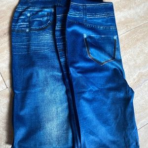 2 pair of stretch pants for one price.